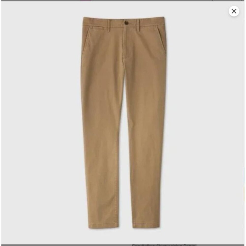 Goodfellow & Co Mens Skinny Chino Pants 42x34 Khaki Slim Fit Stretch NEW NWT - Picture 11 of 11